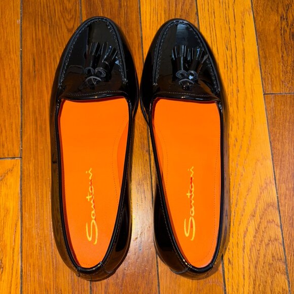 NWOT Santoni Andrea Patent Tassel Loafers | Size 37 | Italian Luxury - Picture 3 of 5